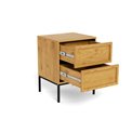 Bedside table Almdale, steel/MDF, H61x40x45.6cm