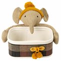 Basket Elephant M, bamboo, H12x28x18cm