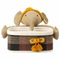 Basket Elephant M, bamboo, H12x28x18cm