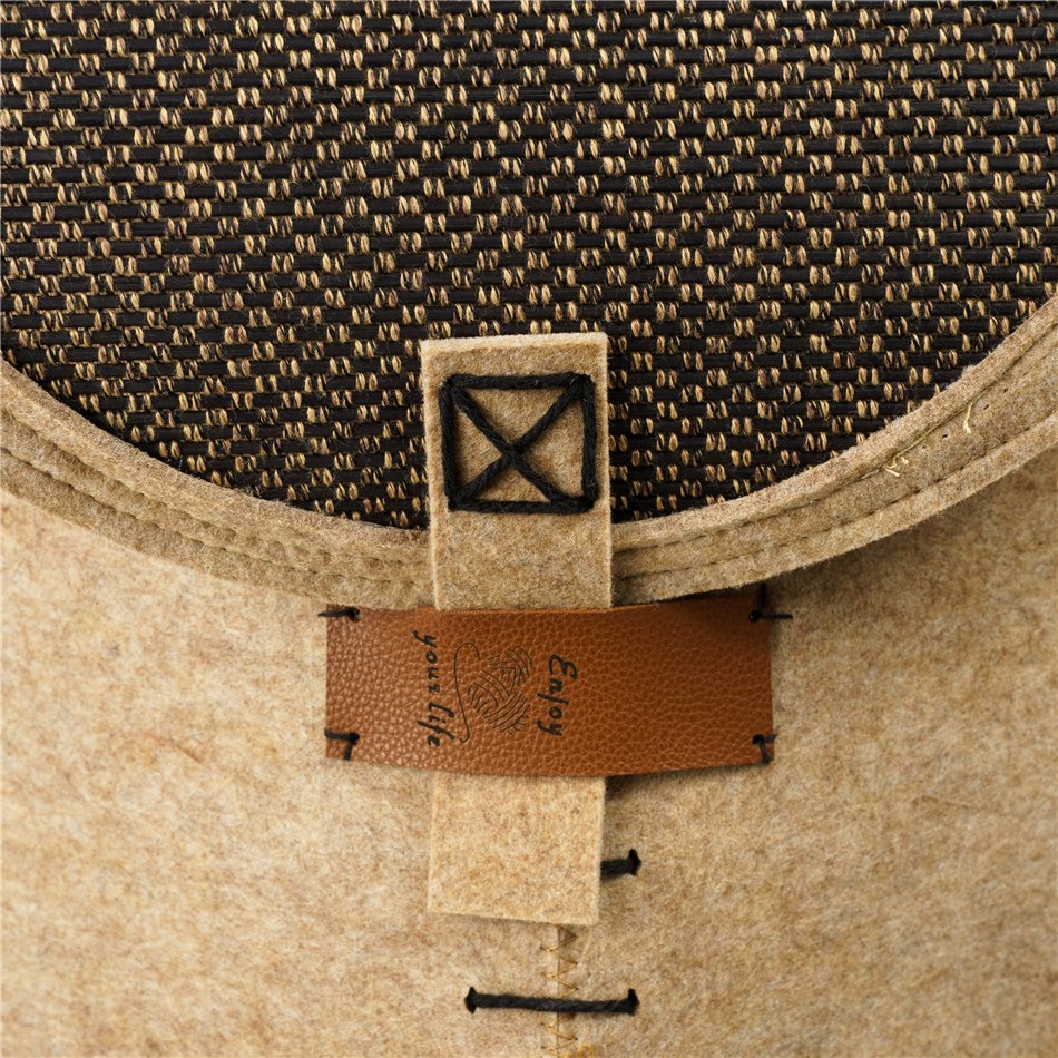 Корзина Tora 2 M, войлок/бамбук, H50x38x23cm