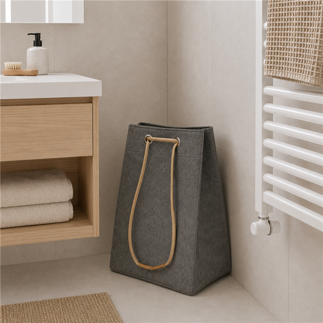 Bag Torija, grey, H50x35x27cm