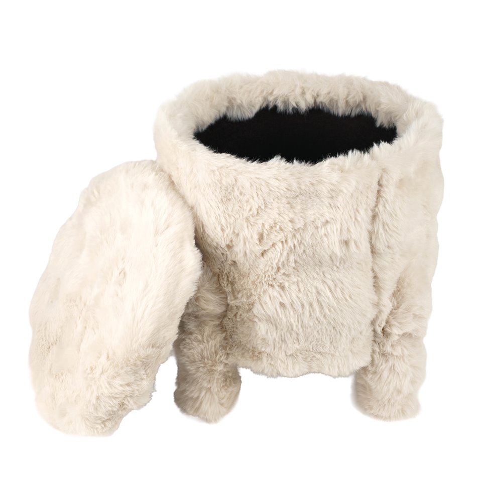 Пуф с ящиком для хранения Fananno M, кремового цвета, H39cm, D40cm