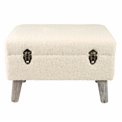 Bench with storage box Failido S, cream, H33x49x30cm