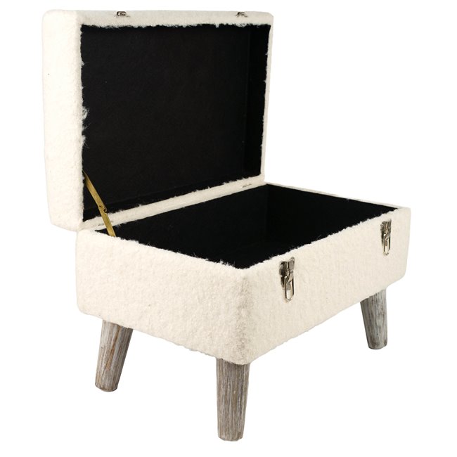Bench with storage box Failido S, cream, H33x49x30cm