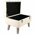 Bench with storage box Failido S, cream, H33x49x30cm