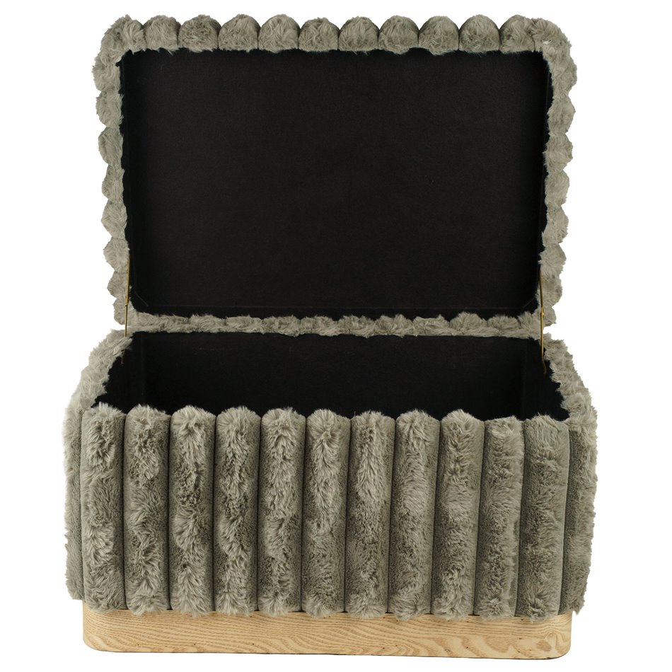 Bench with storage box Fardi L, taupe, H40x63x43cm