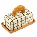 Butter dish with lid Croissant, ceramic, H12x18.1x9.8cm