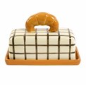 Butter dish with lid Croissant, ceramic, H12x18.1x9.8cm