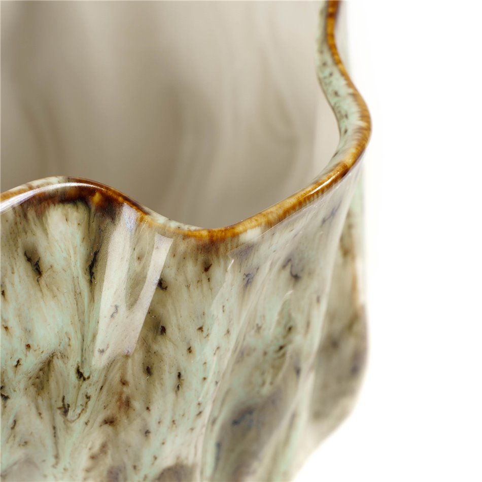 Vase Green, stoneware, H24x21x21cm