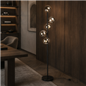 Floor lamp Rade, smoky, H170cm, D33.5cm, G9x5 5W(MAX)