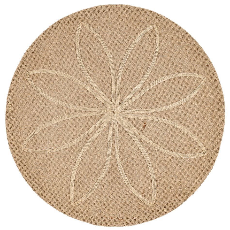 Placemat Risti, jute, sand color, D38cm