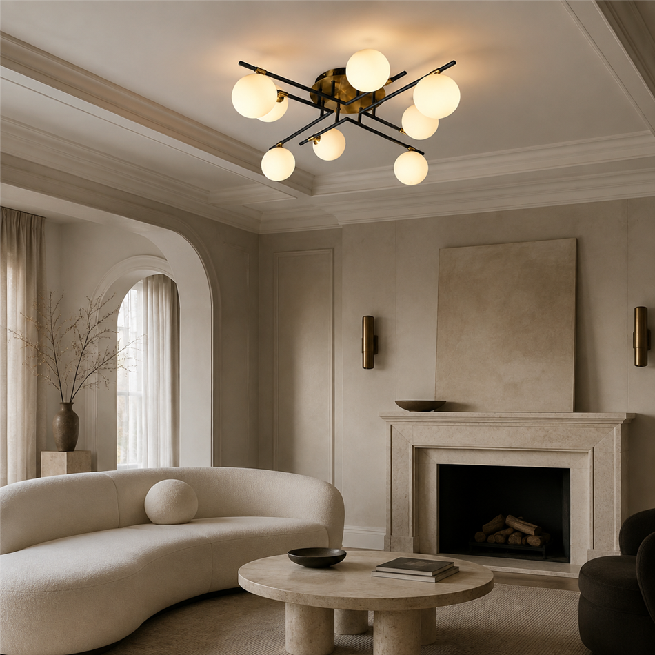 Pendant lamp Rigoleto-8, H25.5cm, D81cm, G9x8 5W(MAX)