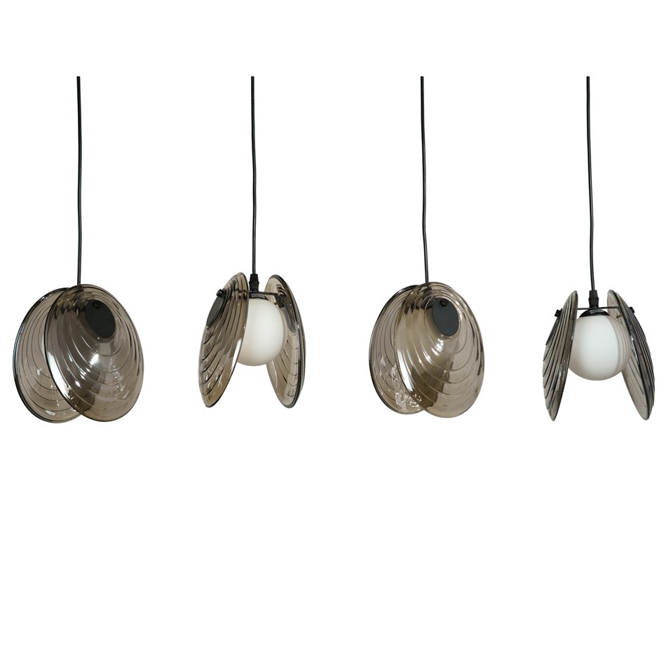 Pendant lamp Ikaria line, black/white, H150x80x20cm, G9x4 15W(MAX)