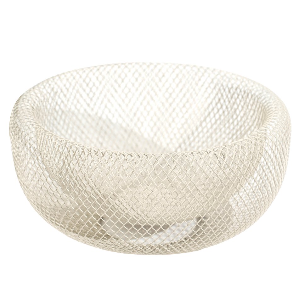 Fruit basket Mayaj, metal, beige, H12.4cm, D27cm