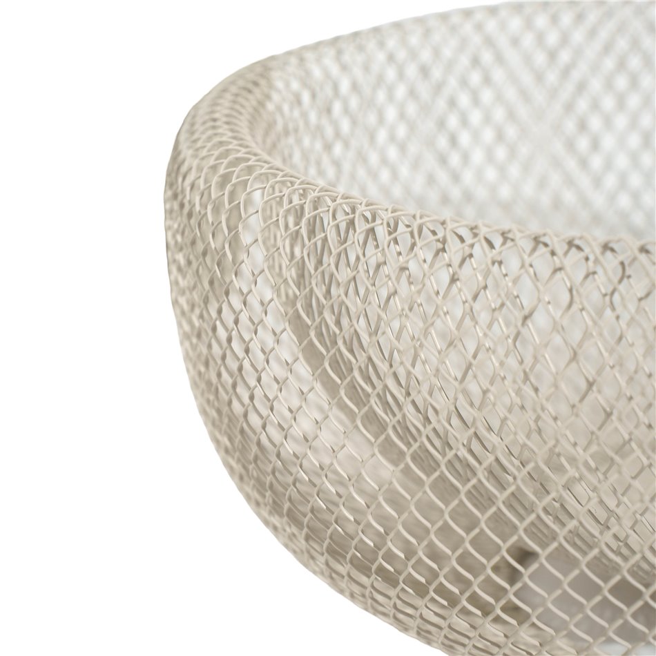 Fruit basket Mayaj, metal, beige, H12.4cm, D27cm