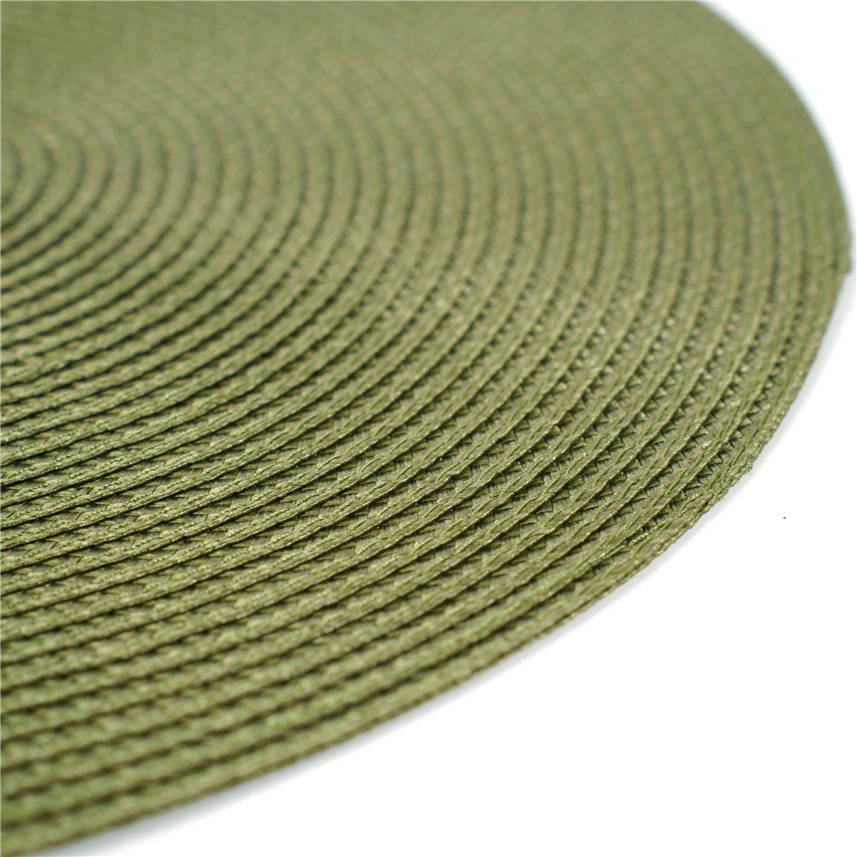 Салфетка под приборы Braid olive green, оливково-зеленый, D38cm