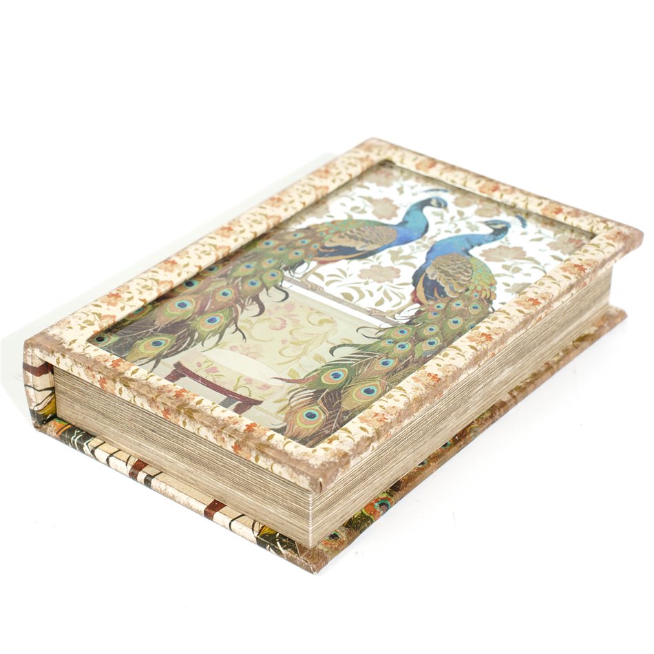 Book box Peacock S, 24x16x5cm