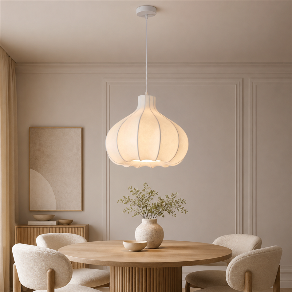 Pendant lamp Calle white, H35cm, D50cm, E27 40W(MAX)