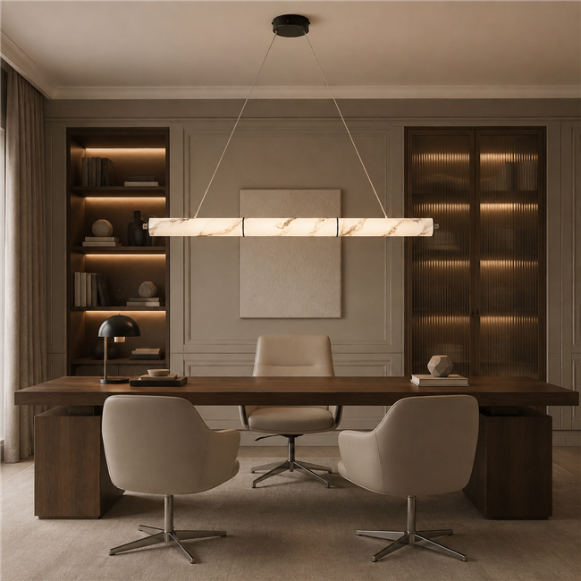 Подвесной светильник Adriano black, H8x105x8cm, LED 44W, 3000K, 1900lm