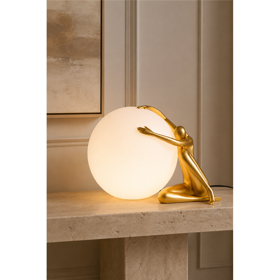 Table lamp Ramma II gold, H37x39x52cm, E27 40W (MAX)