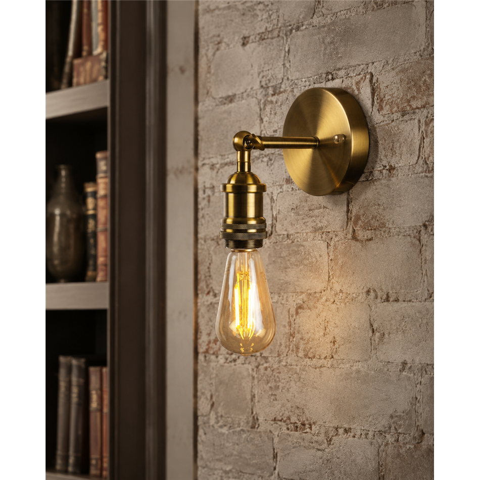 Wall lamp Restyler, bronze color, E27 60W(MAX), H16x15x11.5cm