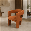 Accent chair Mailly 23, orange color, H75x65x57cm, seat height 47.5cm