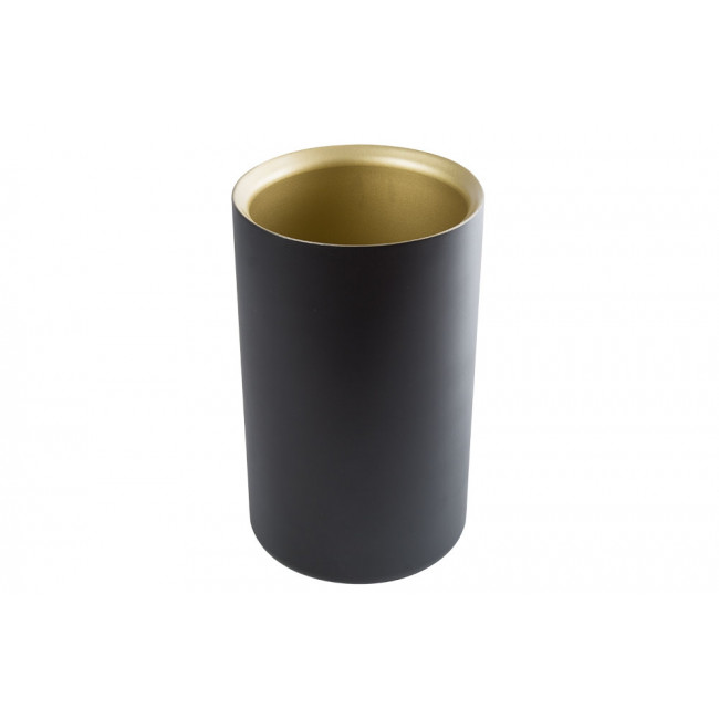 Wine cooler SS, black/golden, H19 D12cm