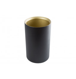 Wine cooler SS, black/golden, H19 D12cm