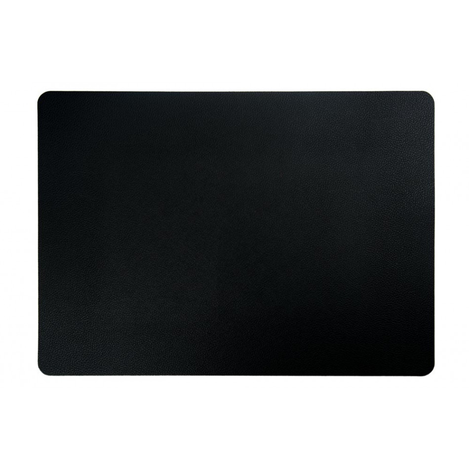 Placemat, black/brown colour, leather imitation, 46x33cm