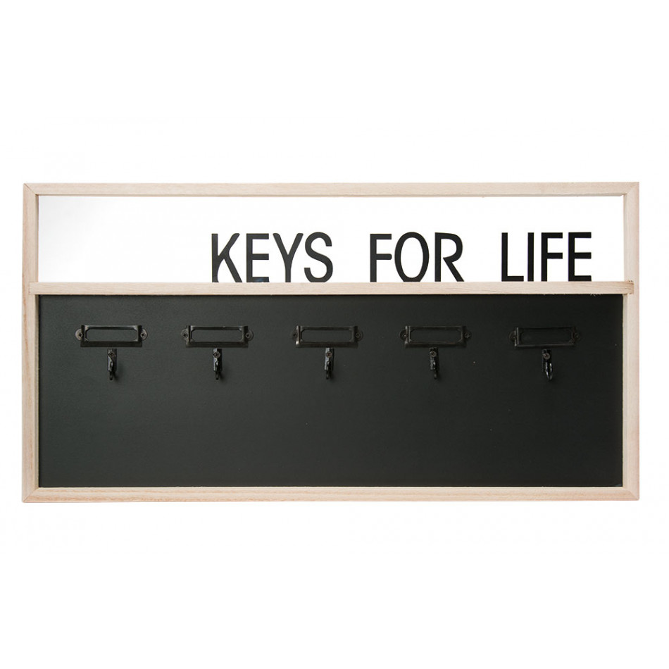 Key hanger with 5 hooks, 50x26cm