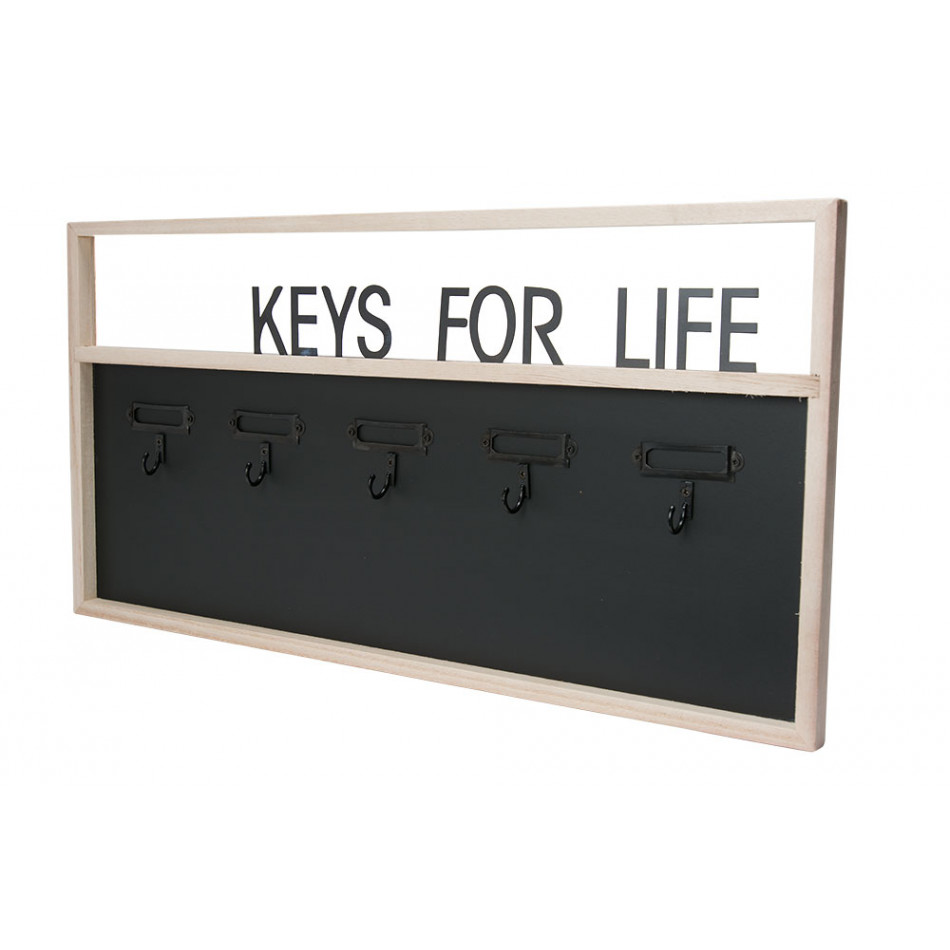 Key hanger with 5 hooks, 50x26cm