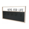 Key hanger with 5 hooks, 50x26cm