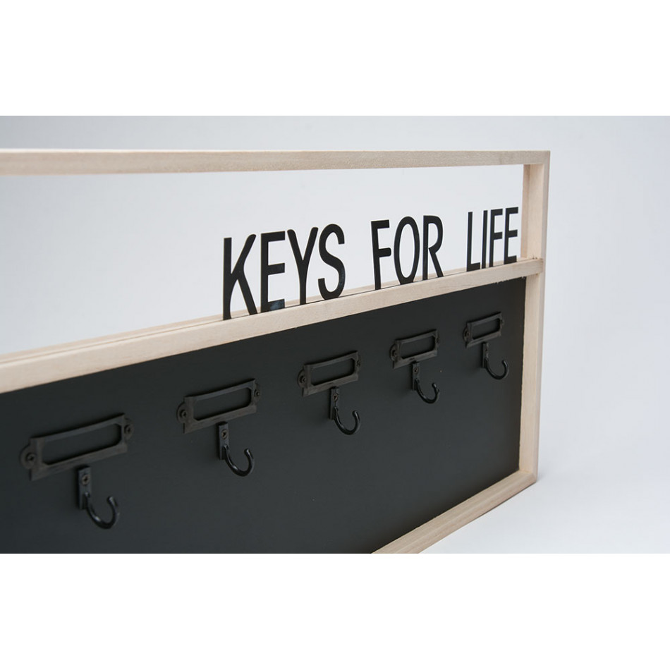 Key hanger with 5 hooks, 50x26cm