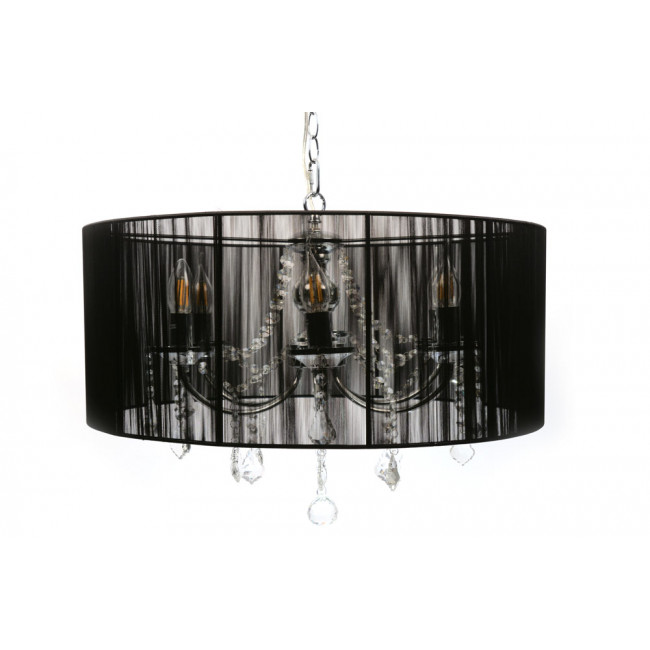 Pendant lamp MARI black, H58-130cm, Ø-60cm E14 6x40W