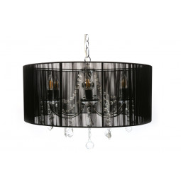 Pendant lamp MARI black, H58-130cm, Ø-60cm E14 6x40W
