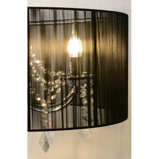 Pendant lamp MARI black, H58-130cm, Ø-60cm E14 6x40W