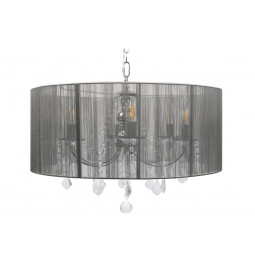 Pendant lamp MARI silver, H58-130cm, Ø-60cm E14 6x40W