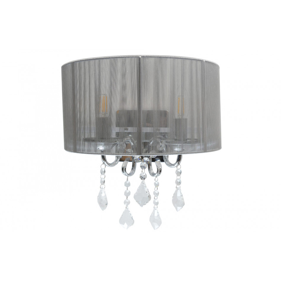 Wall lamp MARI, silver colour, E14 2x40W, H36x35cm