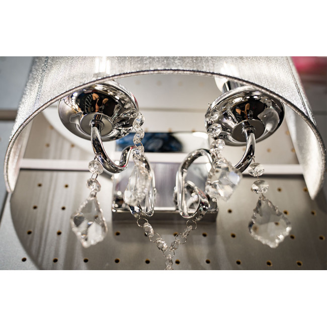 Wall lamp MARI, silver colour, E14 2x40W, H36x35cm