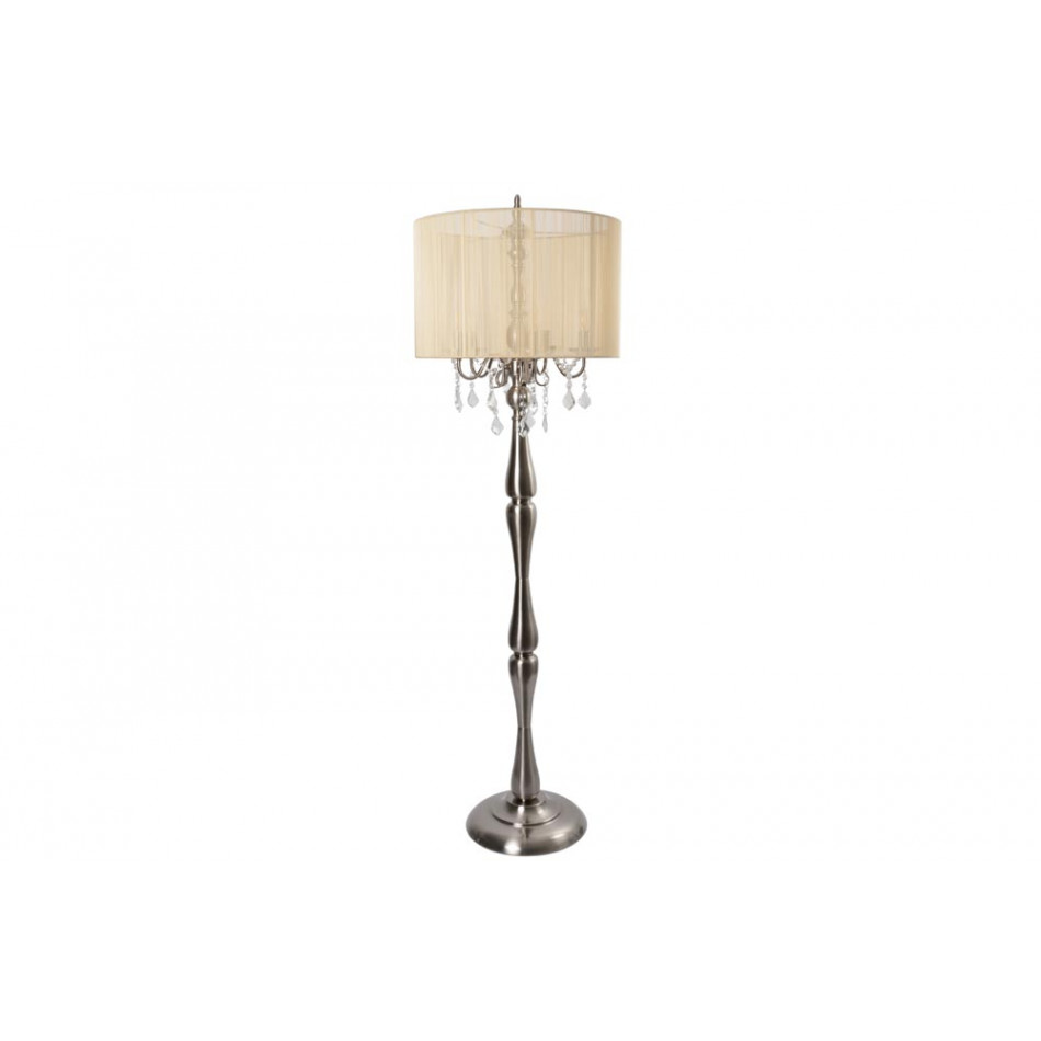 Floor lamp MARI cream, E14 5x40W,  H-165cm, Ø-50cm, satin nickel