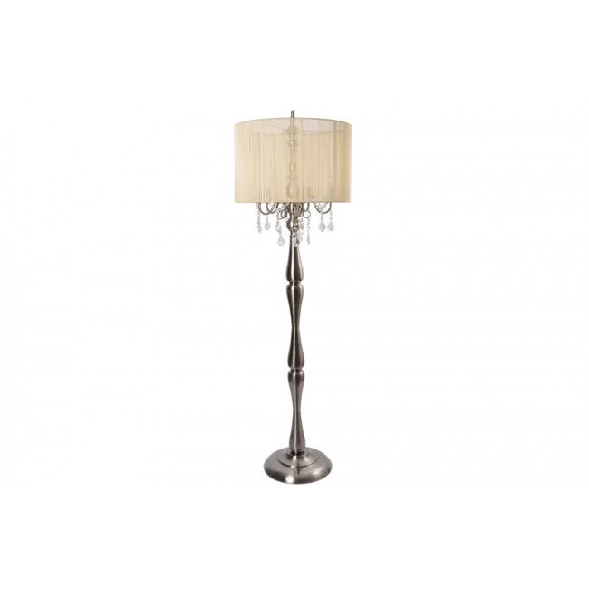 Floor lamp MARI cream, E14 5x40W,  H-165cm, Ø-50cm, satin nickel