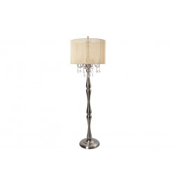Floor lamp MARI cream, E14 5x40W,  H-165cm, Ø-50cm, satin nickel