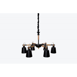 Pendant lamp Soltic, black, 37x62cm, E27 60W