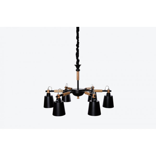 Pendant lamp Soltic, black, 37x62cm, E27 60W