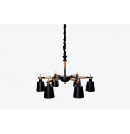 Pendant lamp Soltic, black, 37x62cm, E27 60W