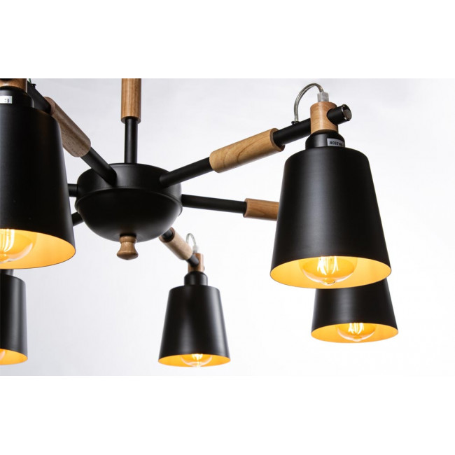 Pendant lamp Soltic, black, 37x62cm, E27 60W