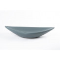 Decorative dish Leaf, grey matt, H5.5x41.5x22.5cm