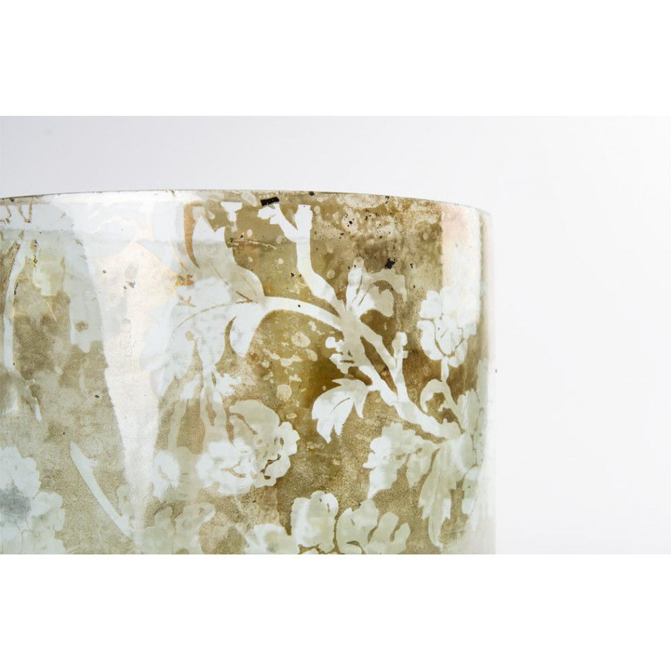 Candle holder Mirror antique, 15x15x16cm