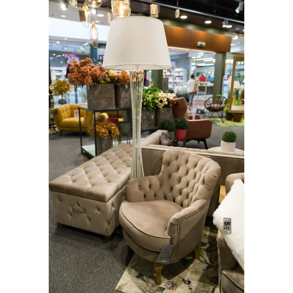 Напольная лампа Sower, белая, E27 60W, (max), H-170cm, Ø-55cm