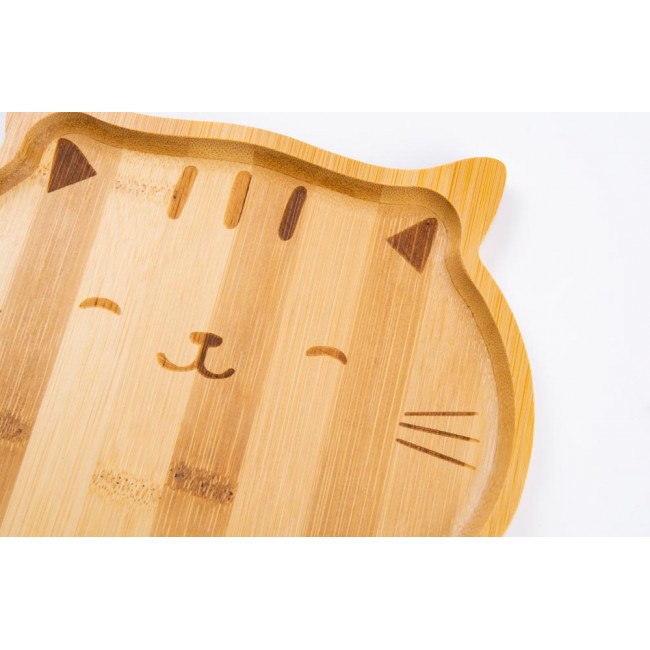Bamboo plate/tray Cat, 20x17x1.2cm